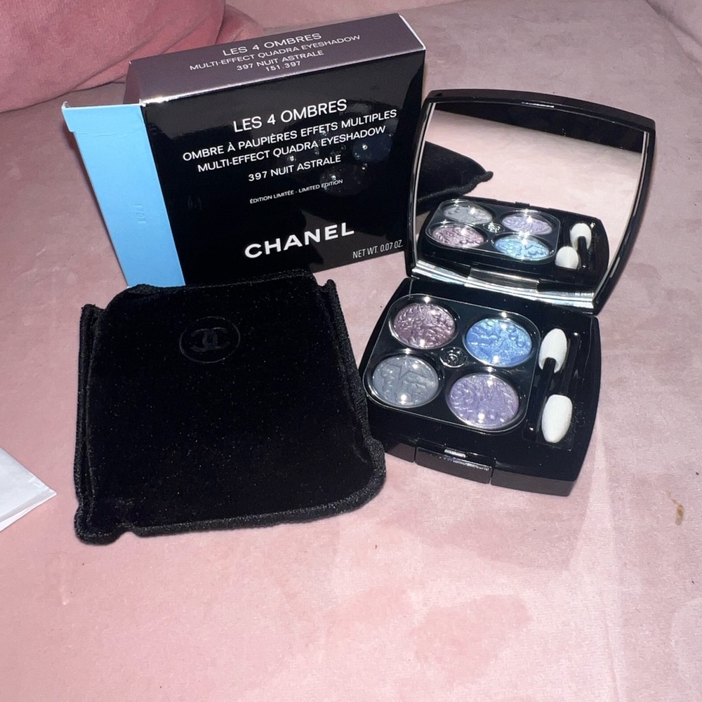 XSOLD CHANEL Les 4 Ombres Eyeshadow Palette - Purple, Blue, Silver